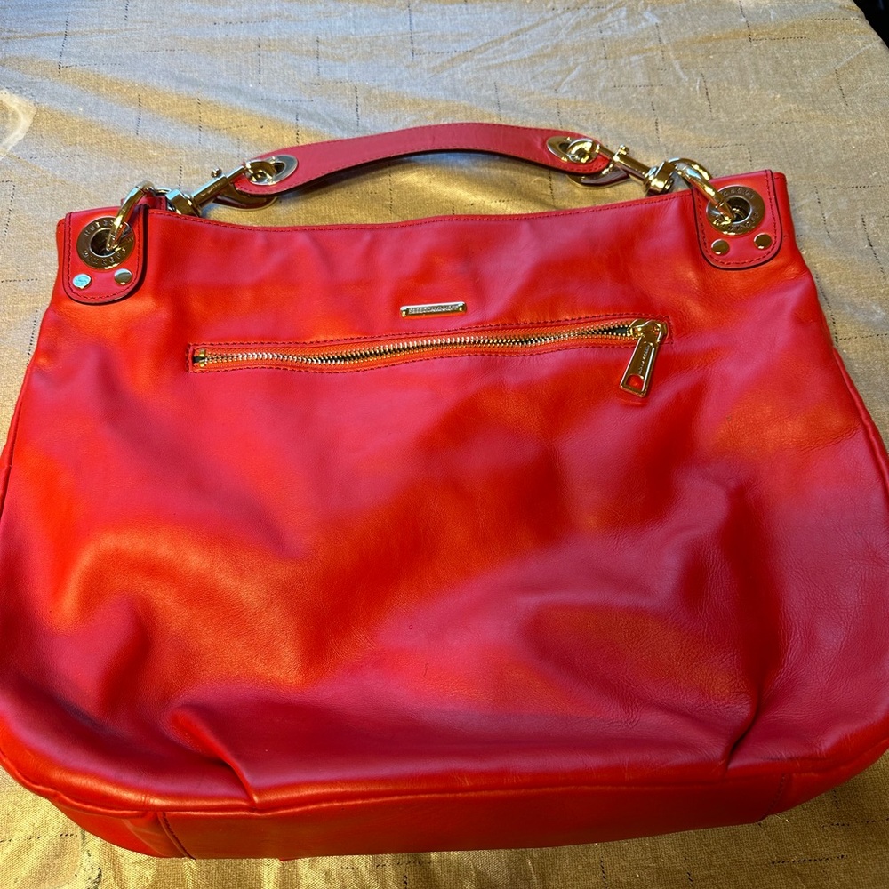 Rebecca Minkoff Red Shoulder Bag with Gold Hardware